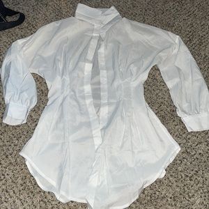 Amazon White Button Down Dress